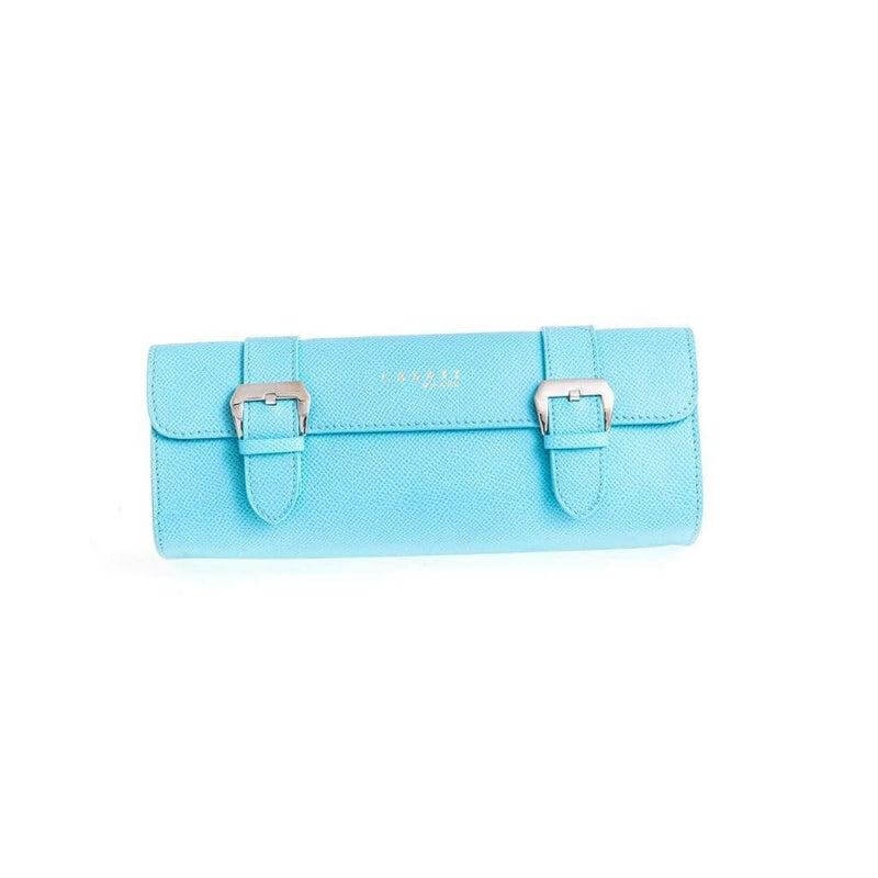 Casati Milano Travel Case Rectangular Epsom Leather – Light Blue